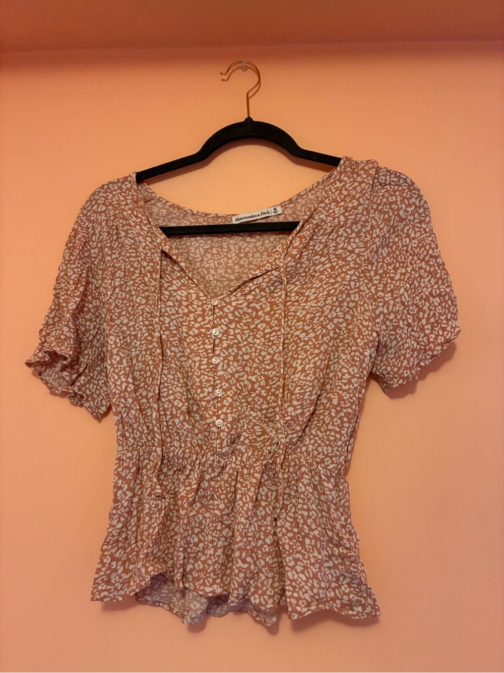 Abercrombie & Fitch Pink Button-Front Top